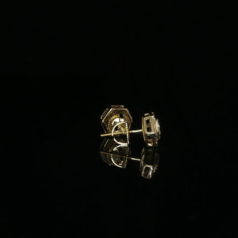 Hexagon Baguette Moissanite Stud Earrings | 1.2 Ctw | 925 Silver