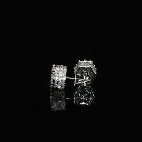 Flower Cluster Moissanite Stud Earrings | 4 Ctw & 5.22 Ctw | 925 Sterling Silver | 2 Sizes - 10mm & 12mm