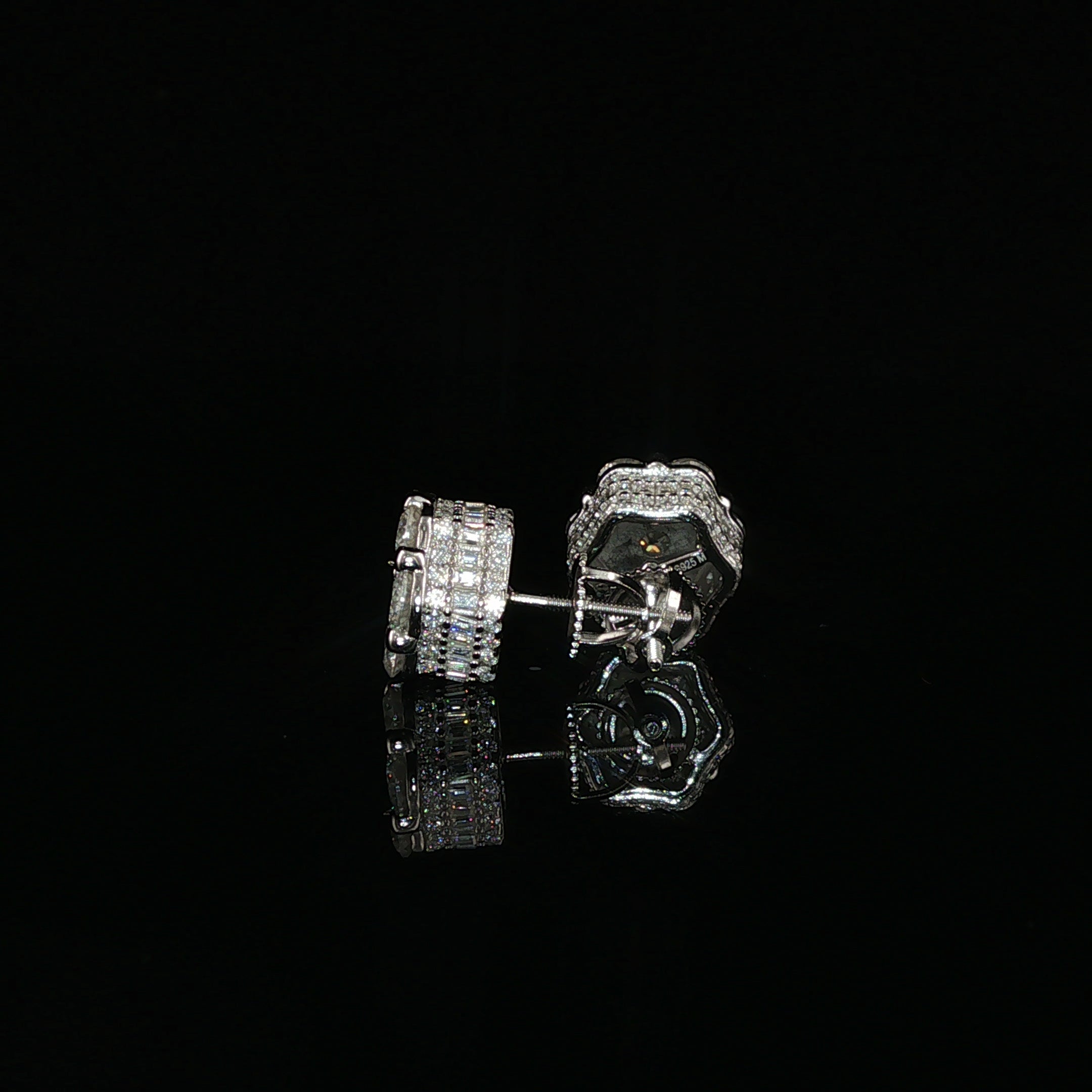 Flower Cluster Moissanite Stud Earrings | 4 Ctw & 5.22 Ctw | 925 Sterling Silver | 2 Sizes - 10mm & 12mm