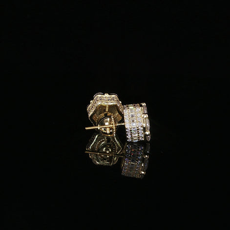Flower Cluster Moissanite Stud Earrings | 4 Ctw & 5.22 Ctw | 925 Sterling Silver | 2 Sizes - 10mm & 12mm
