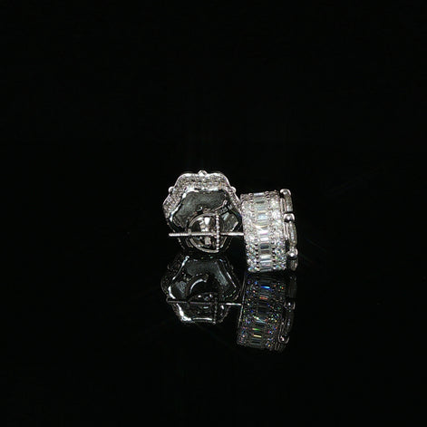 Flower Cluster Moissanite Stud Earrings | 4 Ctw & 5.22 Ctw | 925 Sterling Silver | 2 Sizes - 10mm & 12mm