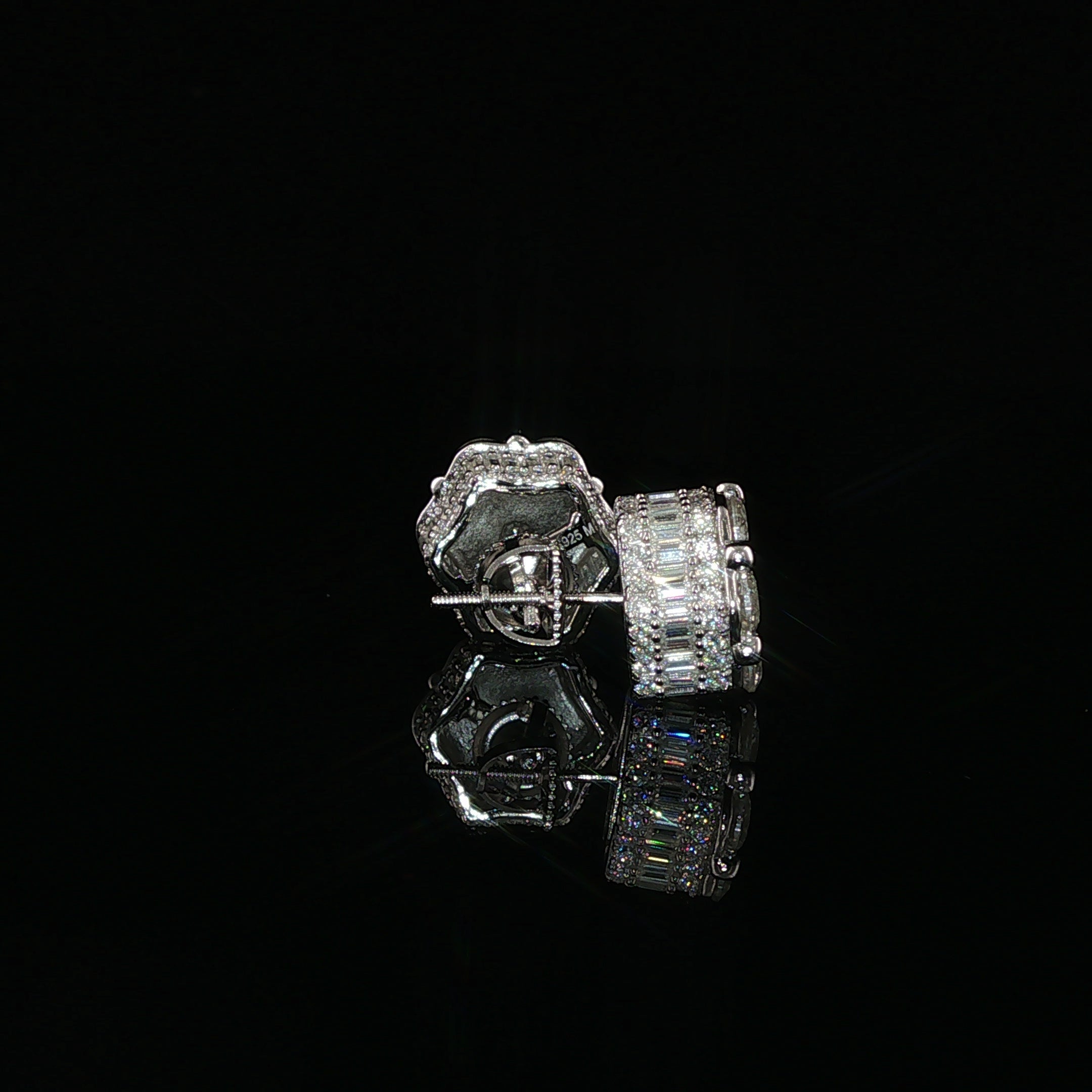 Flower Cluster Moissanite Stud Earrings | 4 Ctw & 5.22 Ctw | 925 Sterling Silver | 2 Sizes - 10mm & 12mm