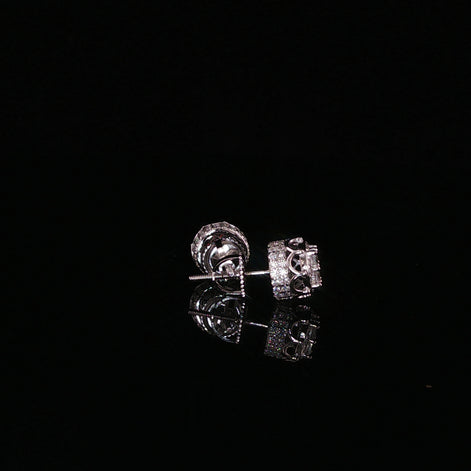 Princess Cluster Moissanite Stud Earrings | 1.2 Ctw | 925 Sterling Silver | Screw Back