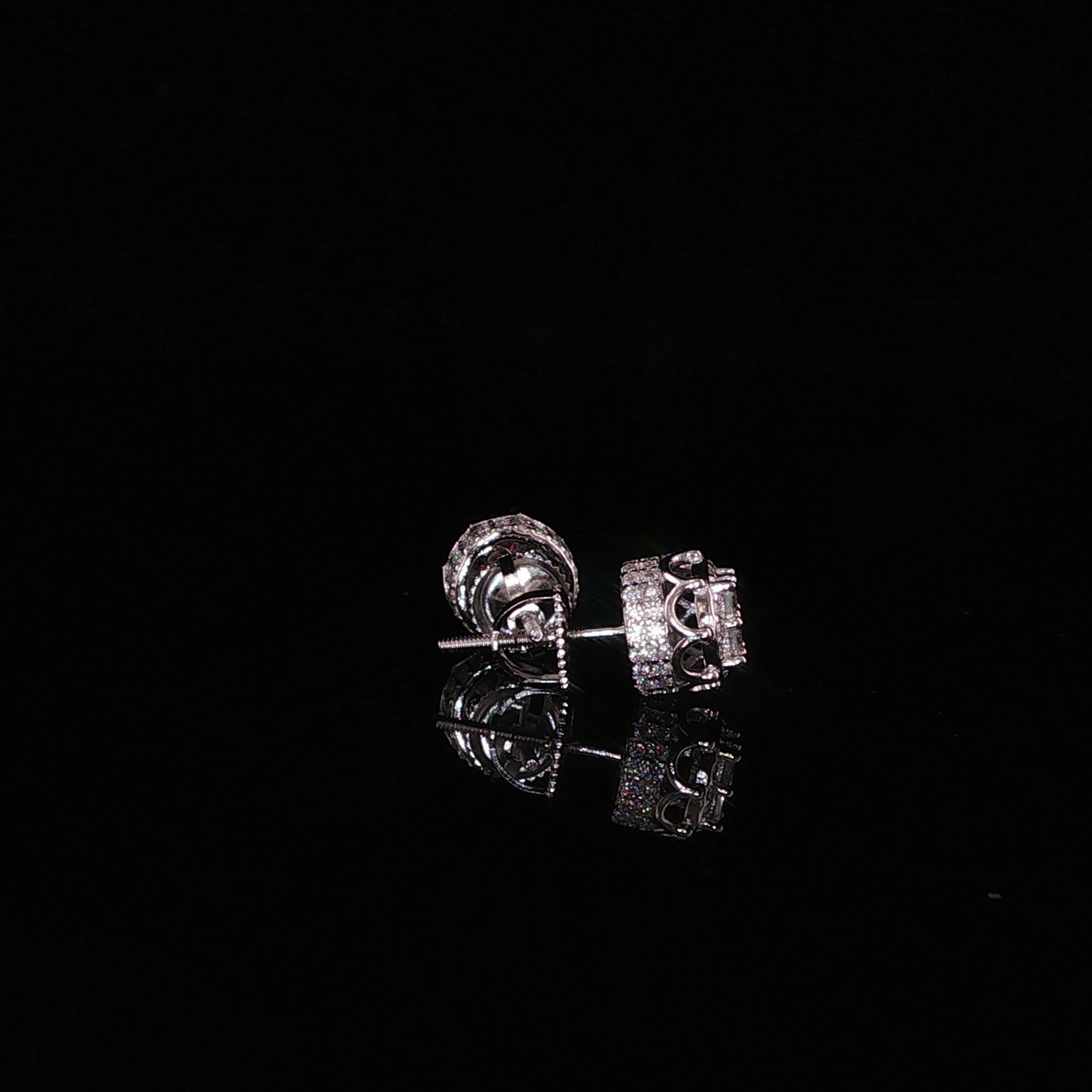 Princess Cluster Moissanite Stud Earrings | 1.2 Ctw | 925 Sterling Silver | Screw Back