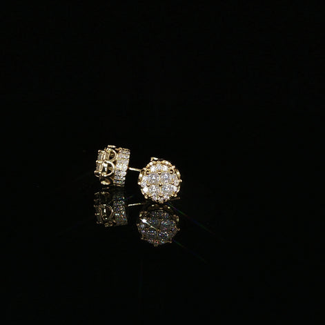Princess Cluster Moissanite Stud Earrings | 1.2 Ctw | 925 Sterling Silver | Screw Back