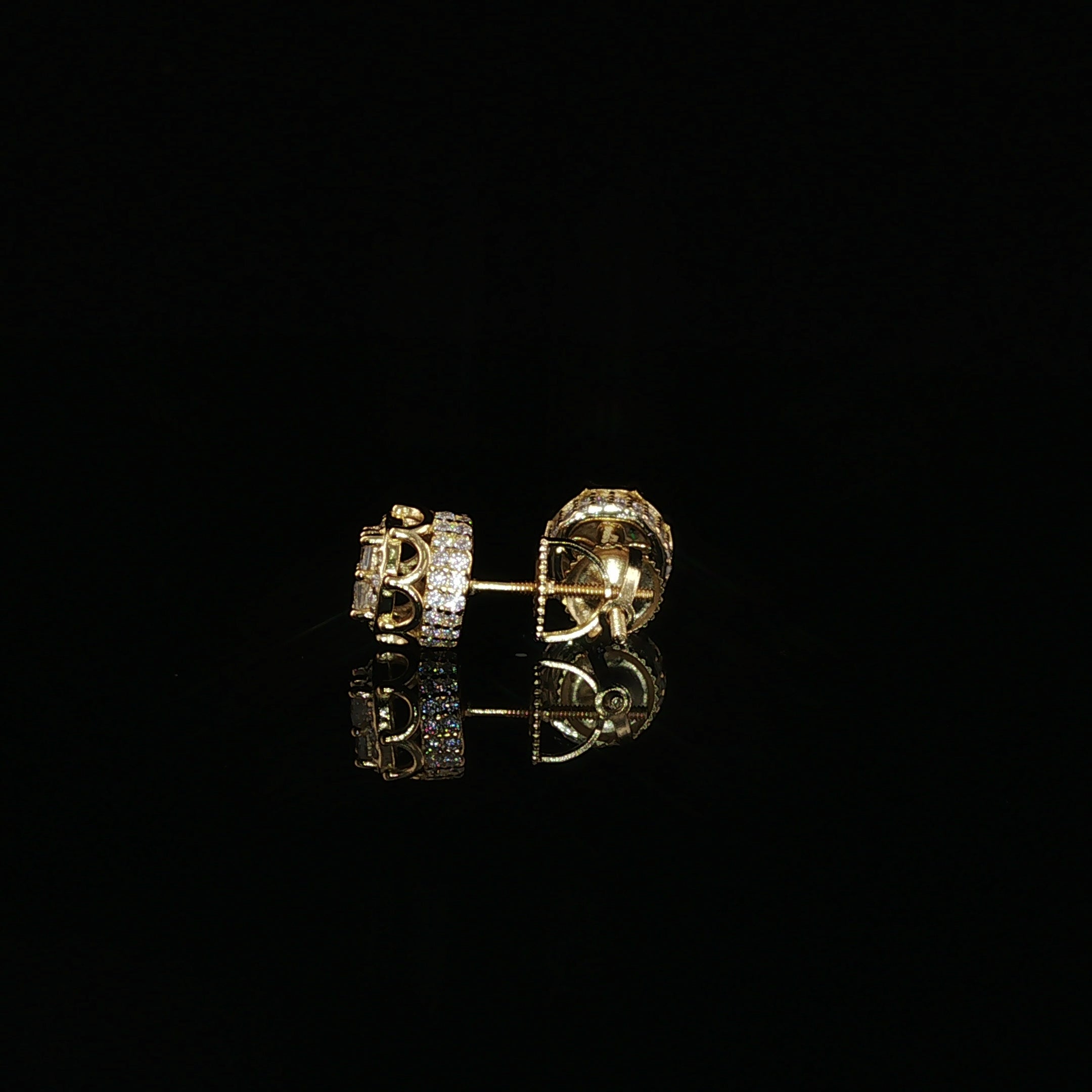 Princess Cluster Moissanite Stud Earrings | 1.2 Ctw | 925 Sterling Silver | Screw Back