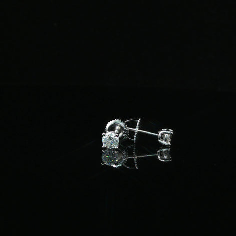 Brilliant Round Diamond Stud Earrings | 0.6ct VVS | 4mm