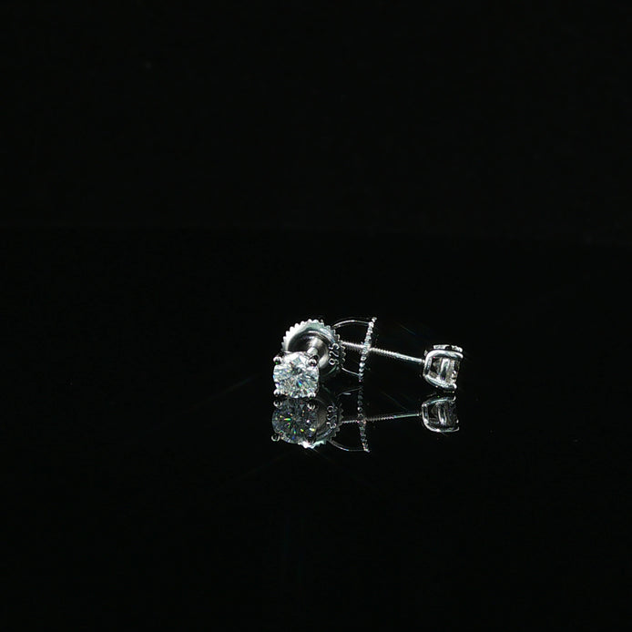 Brilliant Round Diamond Stud Earrings | 0.6ct VVS | 4mm