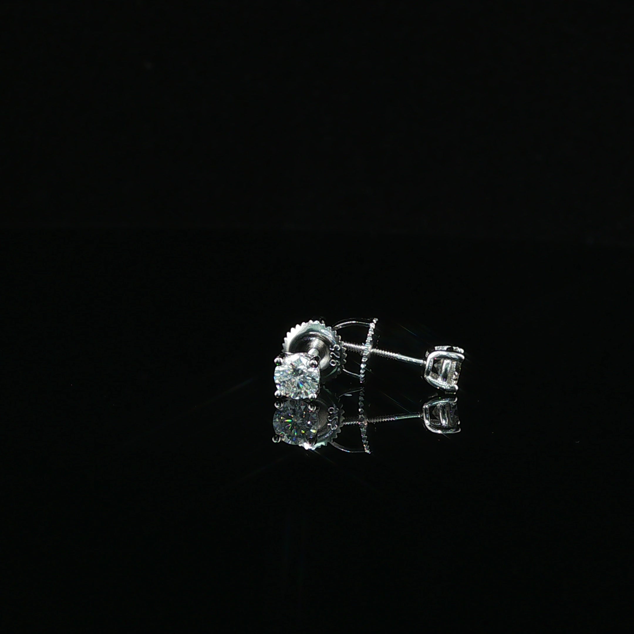 Brilliant Round Diamond Stud Earrings | 0.6ct VVS | 4mm