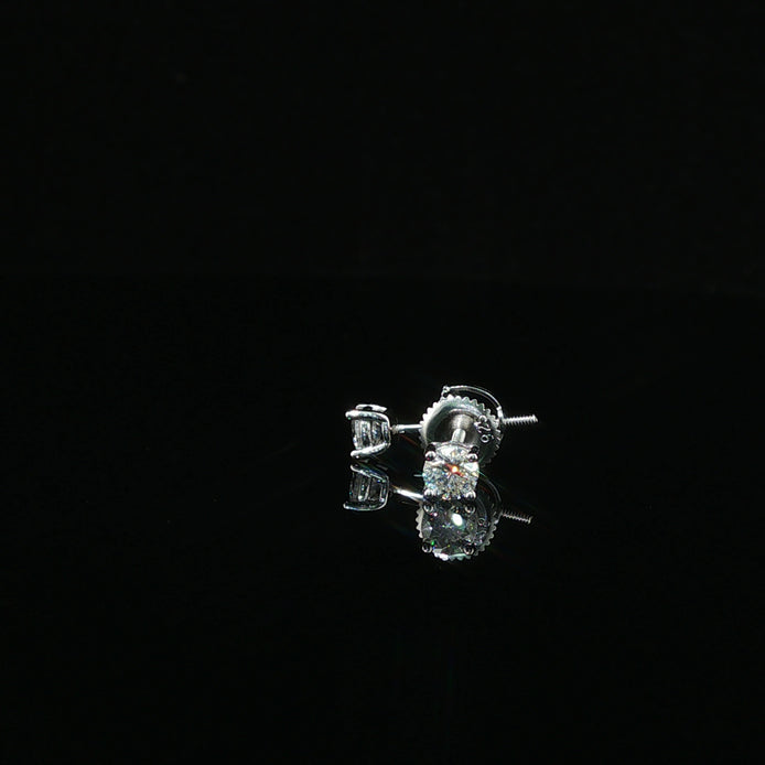 Brilliant Round Diamond Stud Earrings | 0.6ct VVS | 4mm