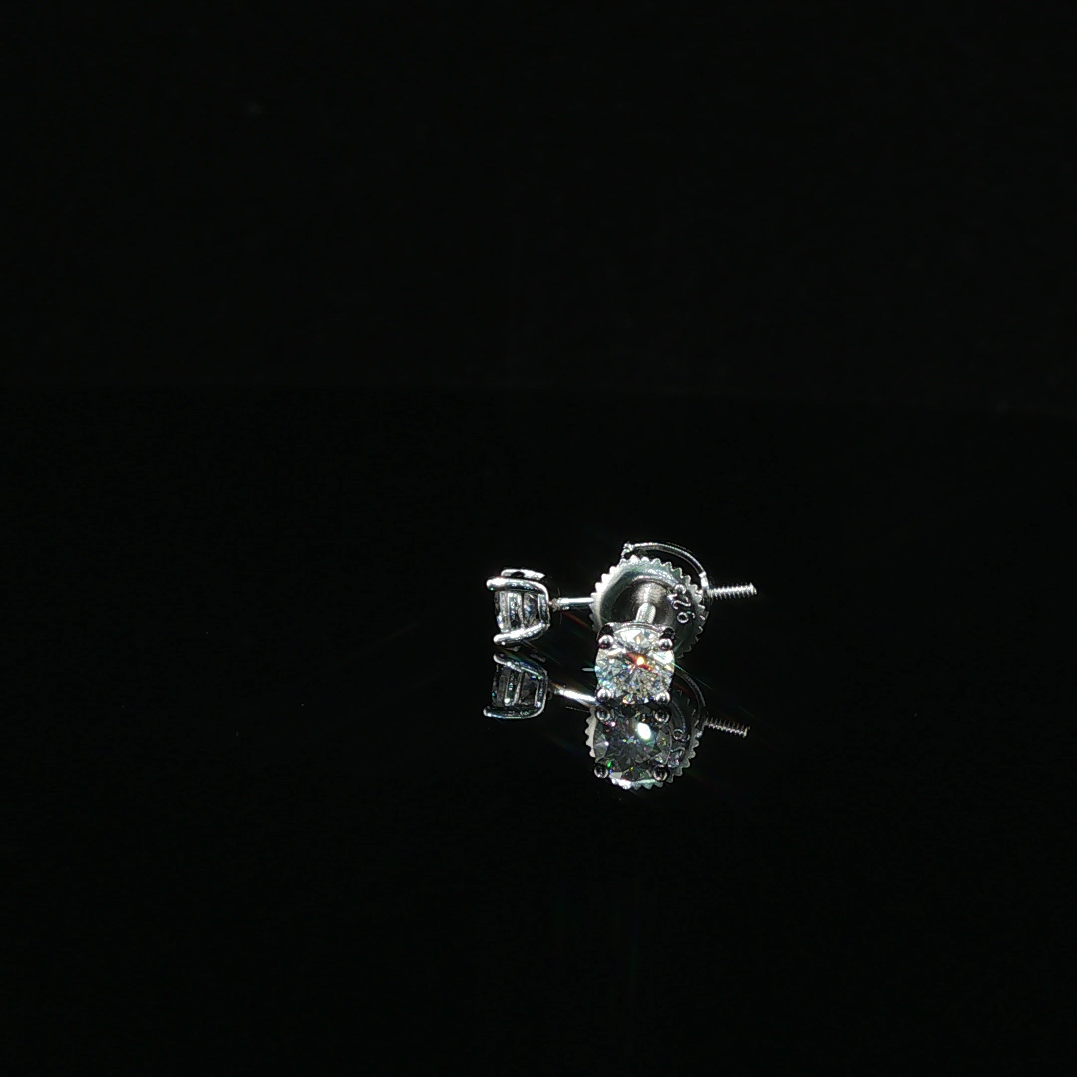Brilliant Round Diamond Stud Earrings | 0.6ct VVS | 4mm