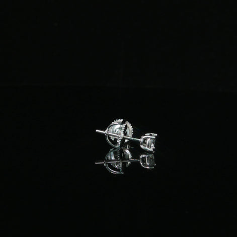 Brilliant Round Diamond Stud Earrings | 0.6ct VVS | 4mm