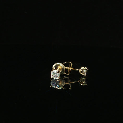 Brilliant Round Diamond Stud Earrings | 0.6ct VVS | 4mm