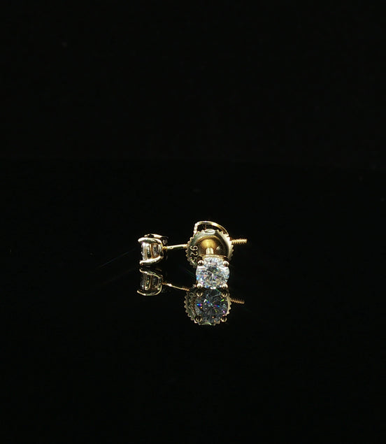 Brilliant Round Diamond Stud Earrings | 0.6ct VVS | 4mm
