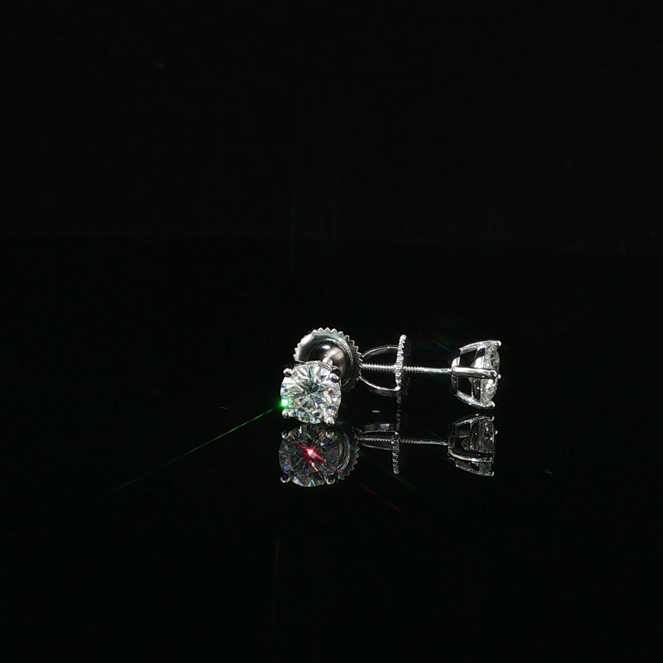 Brilliant Round Diamond Stud Earrings | 1ct VVS | 5mm