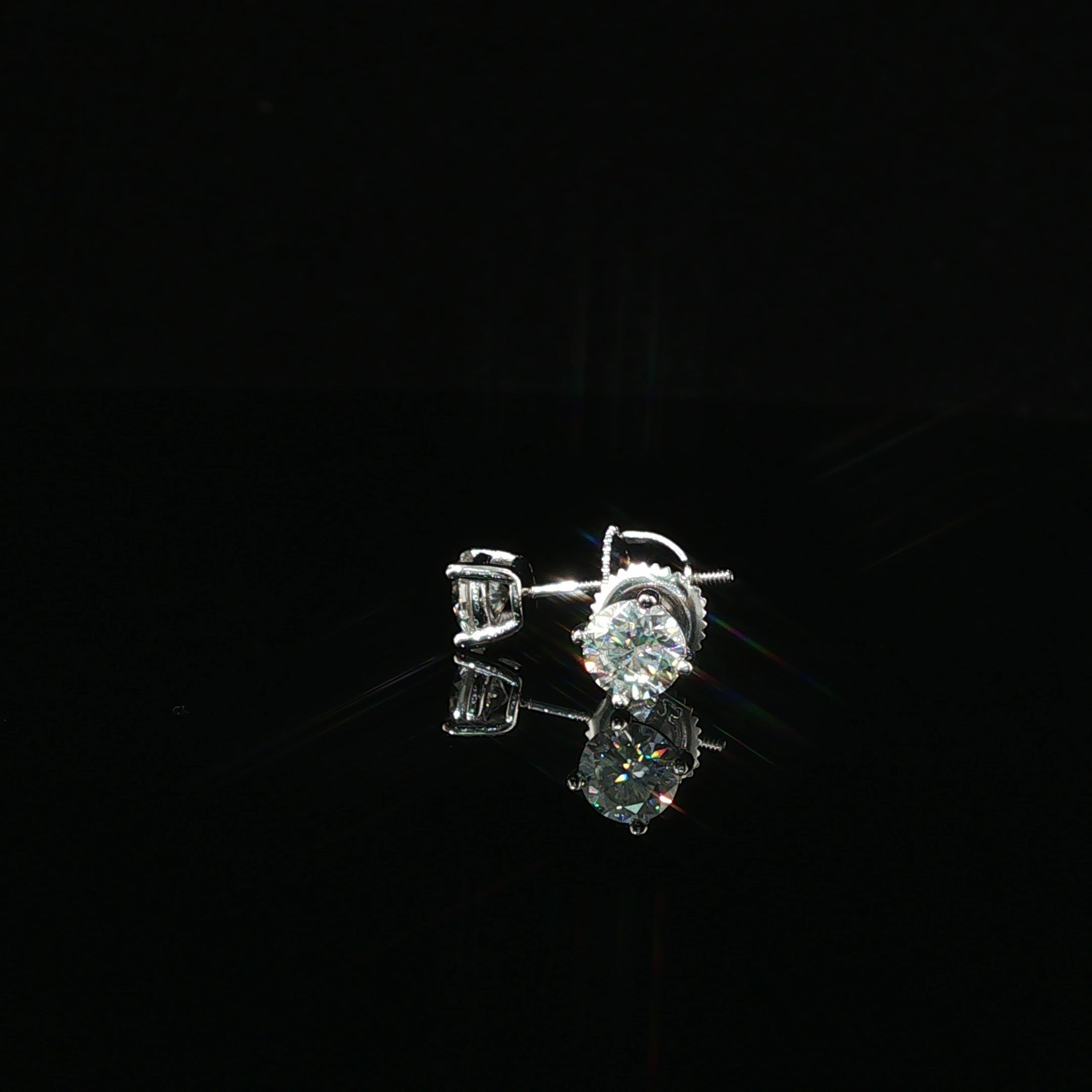 Brilliant Round Diamond Stud Earrings | 1ct VVS | 5mm