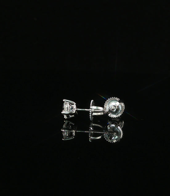Brilliant Round Diamond Stud Earrings | 1ct VVS | 5mm