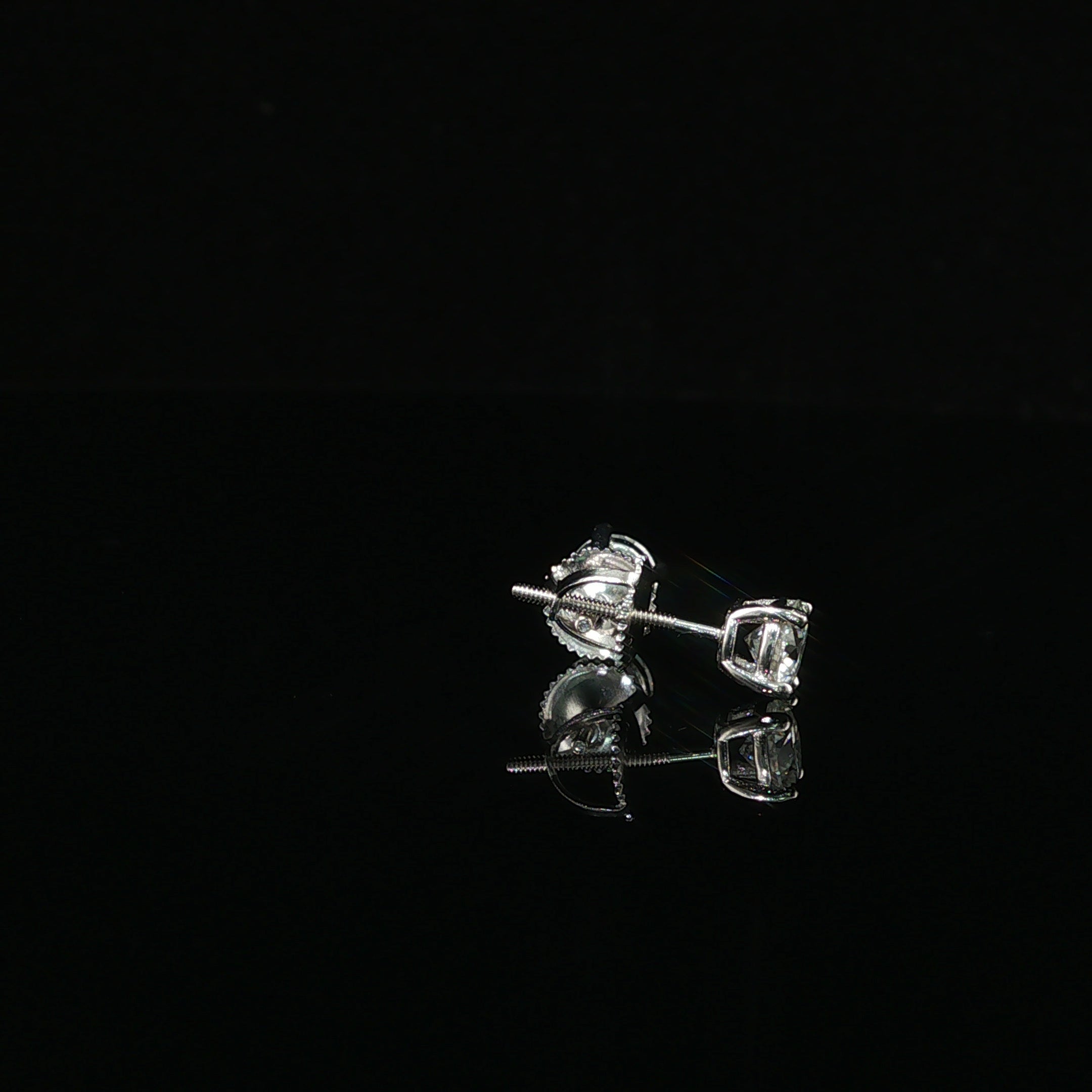 Brilliant Round Diamond Stud Earrings | 1ct VVS | 5mm