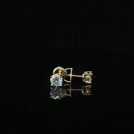 Brilliant Round Diamond Stud Earrings | 1ct VVS | 5mm
