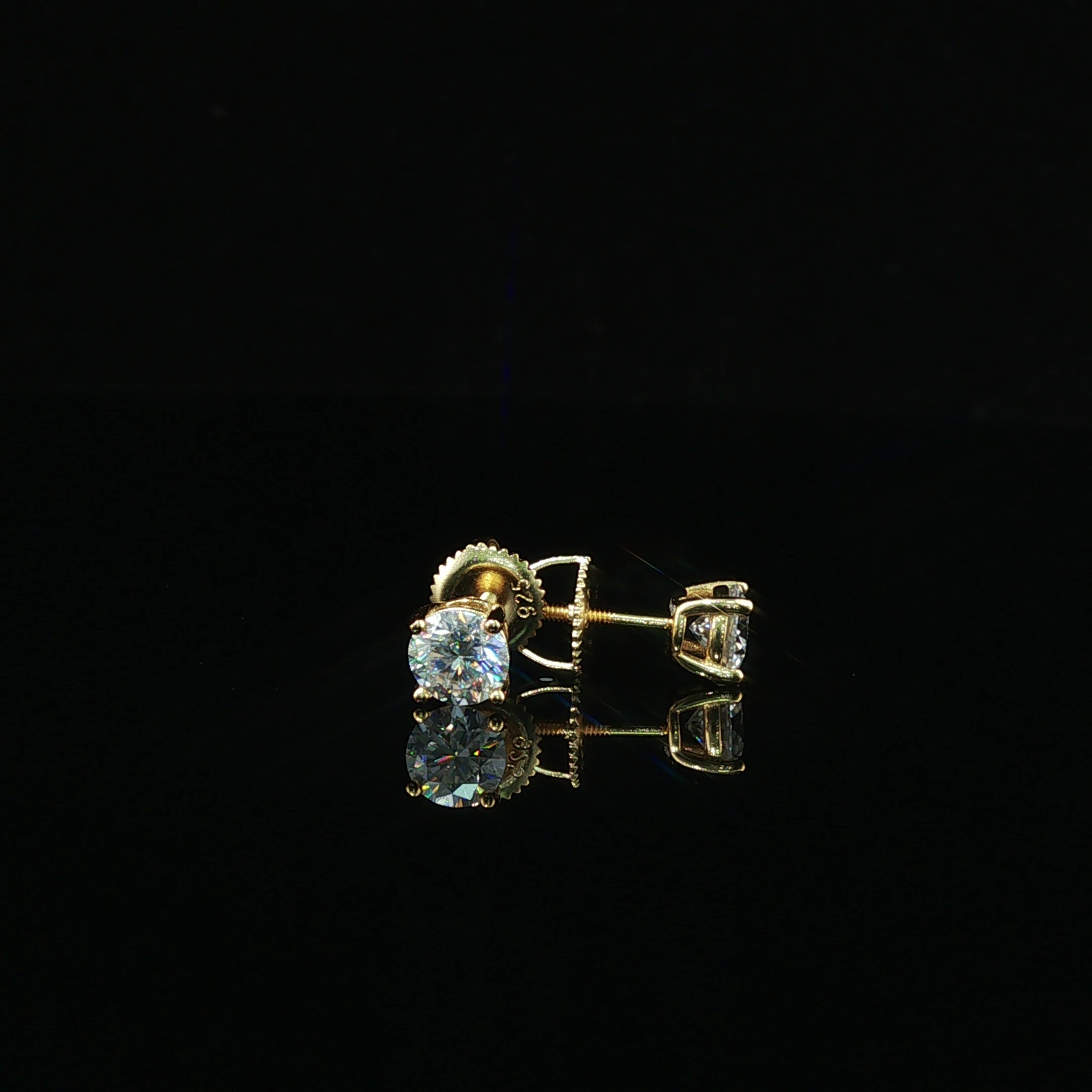 Brilliant Round Diamond Stud Earrings | 1ct VVS | 5mm