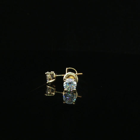 Brilliant Round Diamond Stud Earrings | 1ct VVS | 5mm
