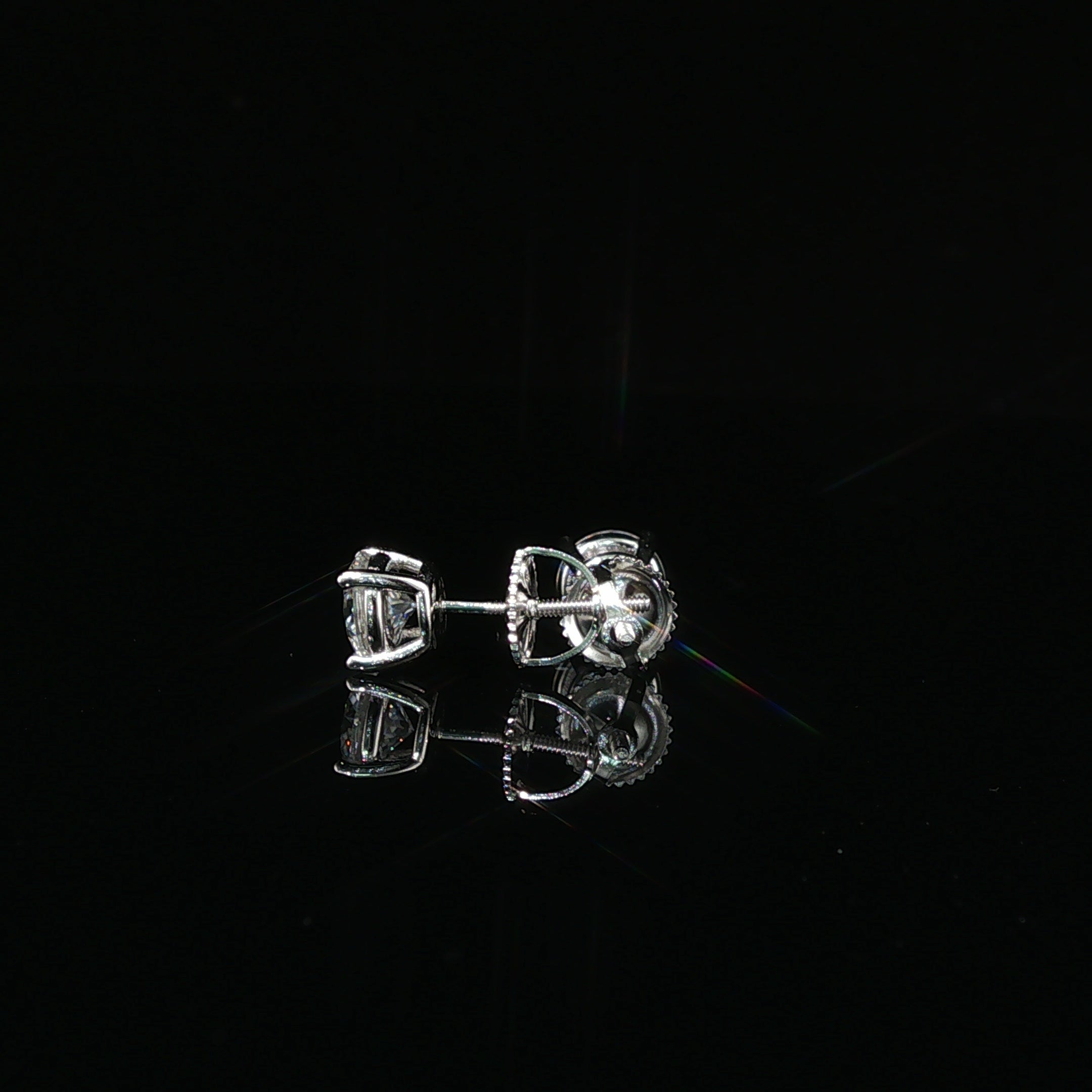 Brilliant Round Diamond Stud Earrings | 1.6ct VVS | 6mm