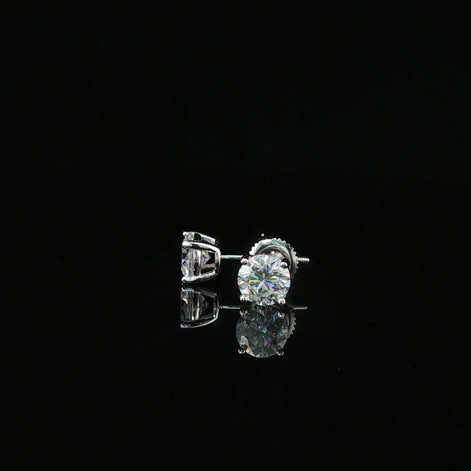 Brilliant Round Diamond Stud Earrings | 1.6ct VVS | 6mm