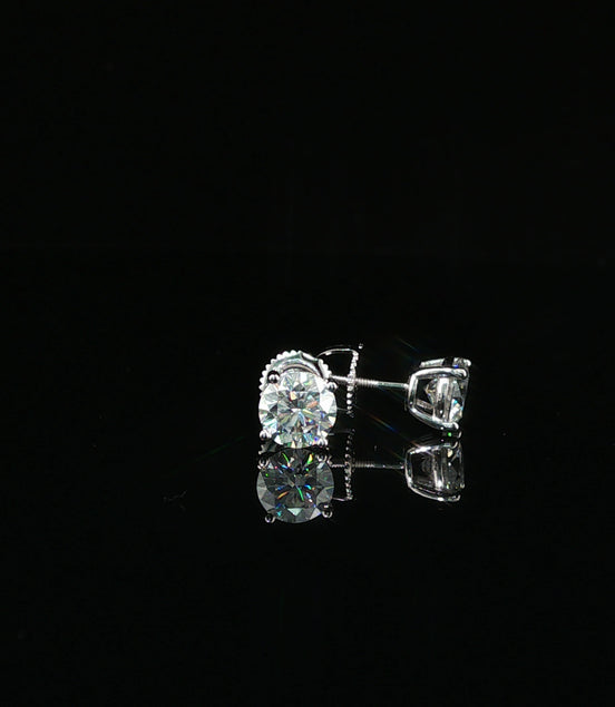 Brilliant Round Diamond Stud Earrings | 1.6ct VVS | 6mm