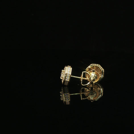 Dazzling Diamond Octagon Stud Earrings | 8mm | VVS
