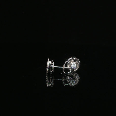 Brilliant Diamond Cluster Stud Earrings | 8mm | VVS
