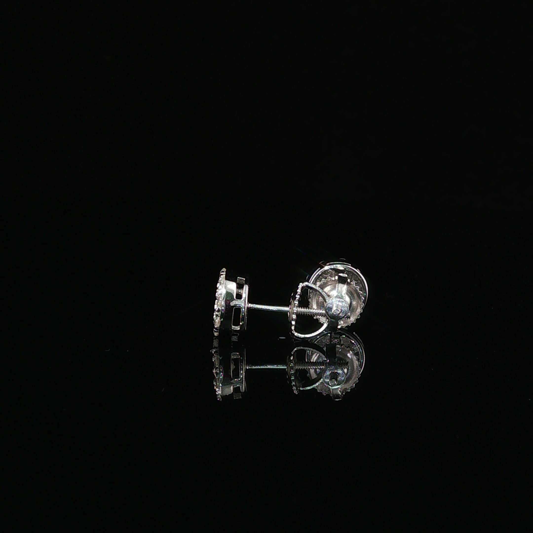 Brilliant Diamond Cluster Stud Earrings | 8mm | VVS