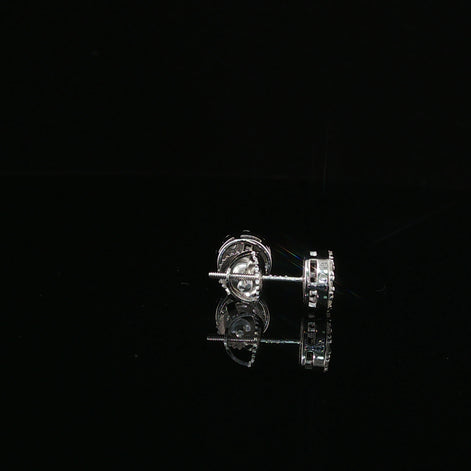 Brilliant Diamond Cluster Stud Earrings | 8mm | VVS
