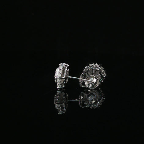 Dazzling Diamond Hexagon Cluster Stud Earrings | 10mm | VVS