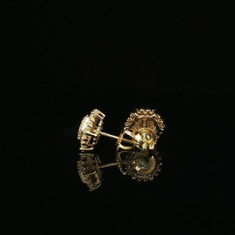 Dazzling Diamond Hexagon Cluster Stud Earrings | 10mm | VVS