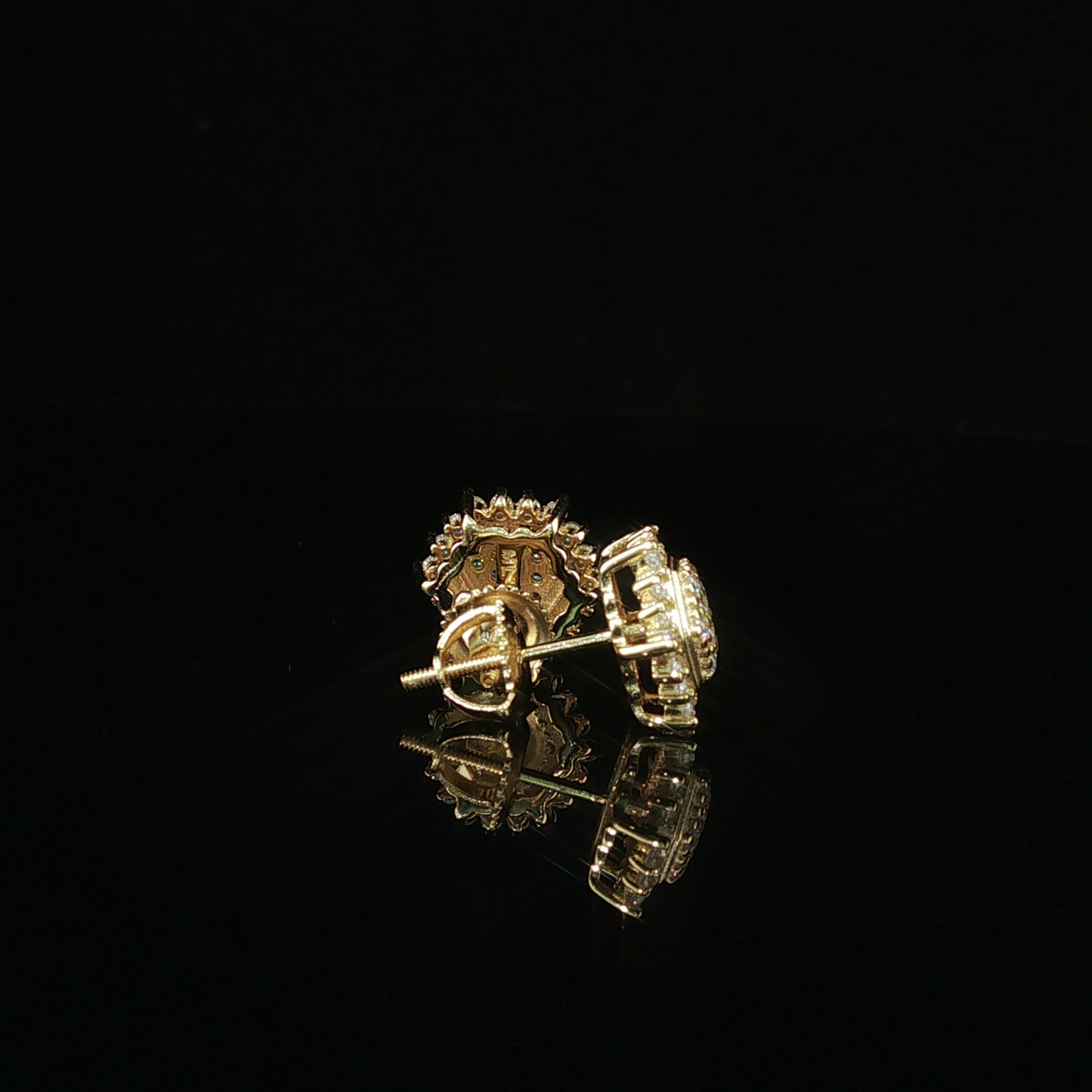 Dazzling Diamond Hexagon Cluster Stud Earrings | 10mm | VVS