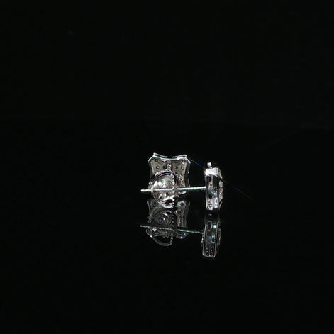 Dazzling Diamond Pave Square Stud Earrings | 8mm | VVS