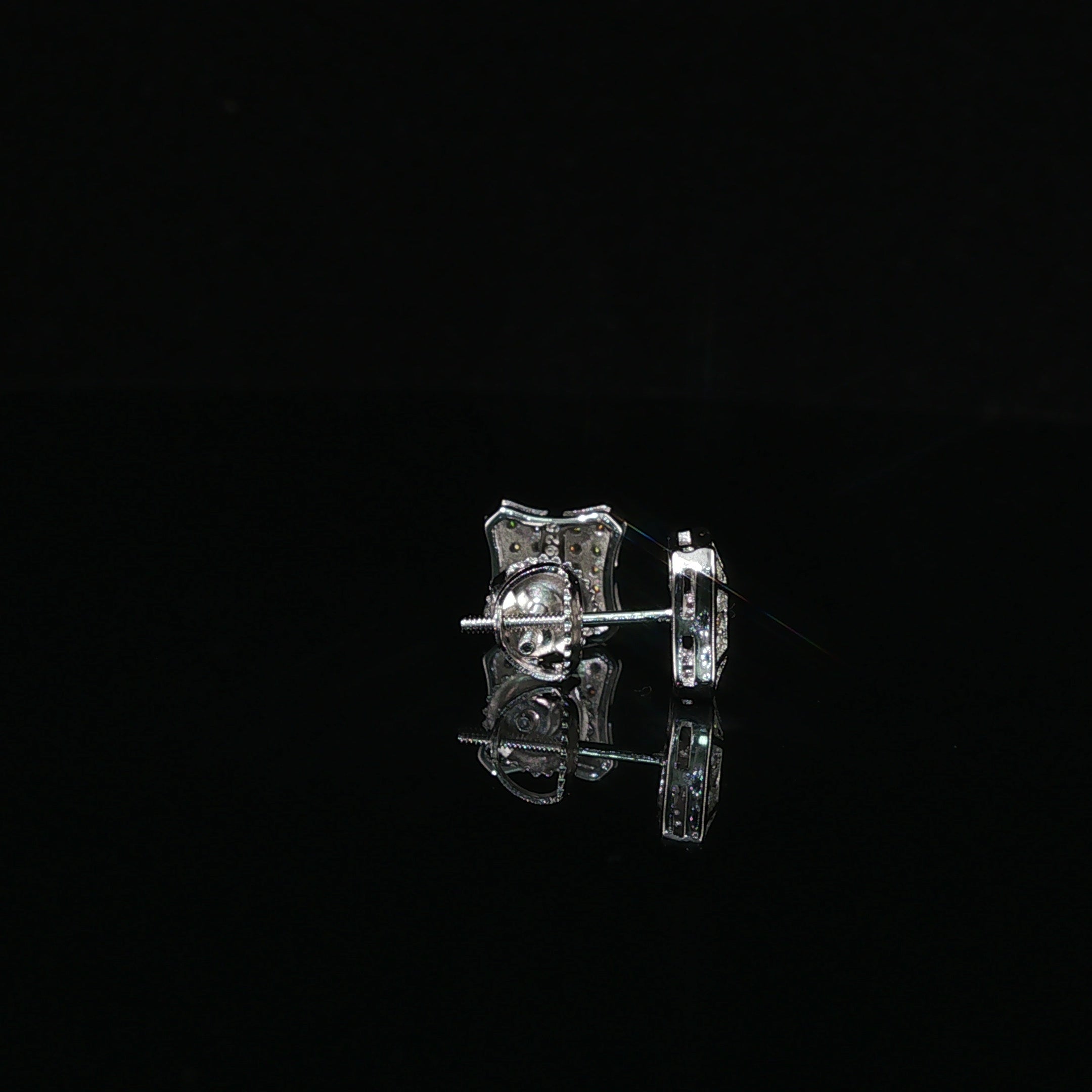 Dazzling Diamond Pave Square Stud Earrings | 8mm | VVS