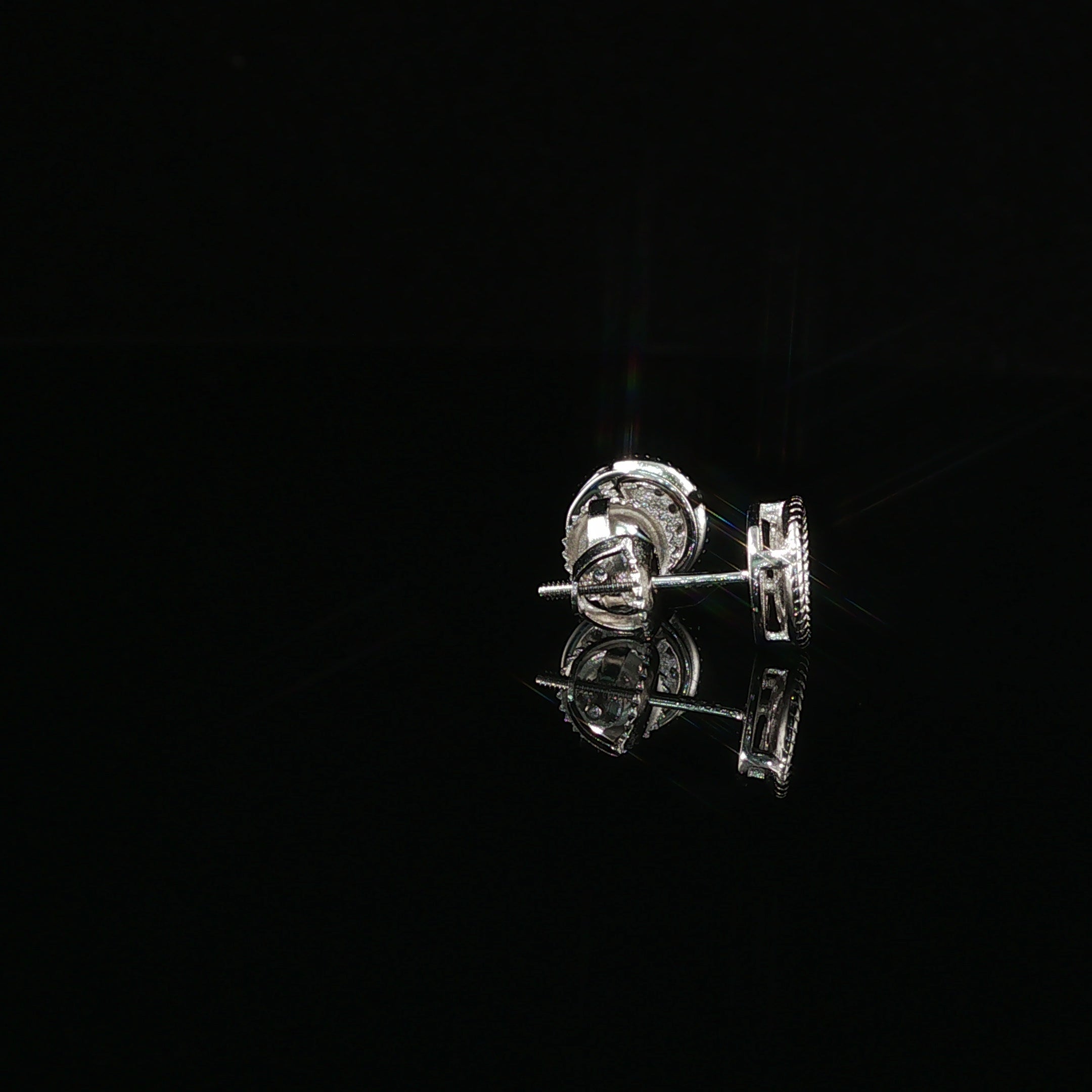 Iced Out Micro Pave Round Stud Earrings | 8mm | VVS