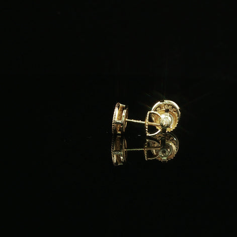 Iced Out Micro Pave Round Stud Earrings | 8mm | VVS
