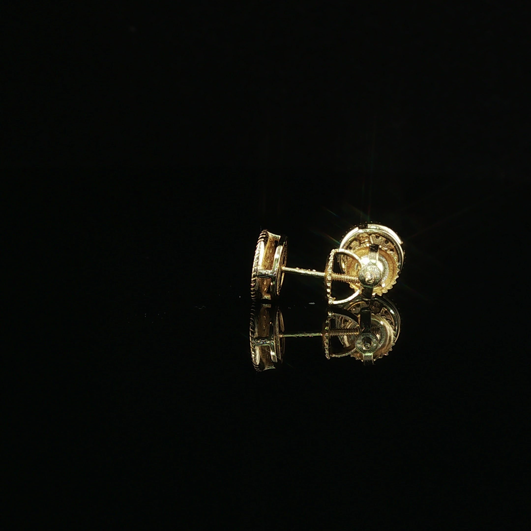 Iced Out Micro Pave Round Stud Earrings | 8mm | VVS