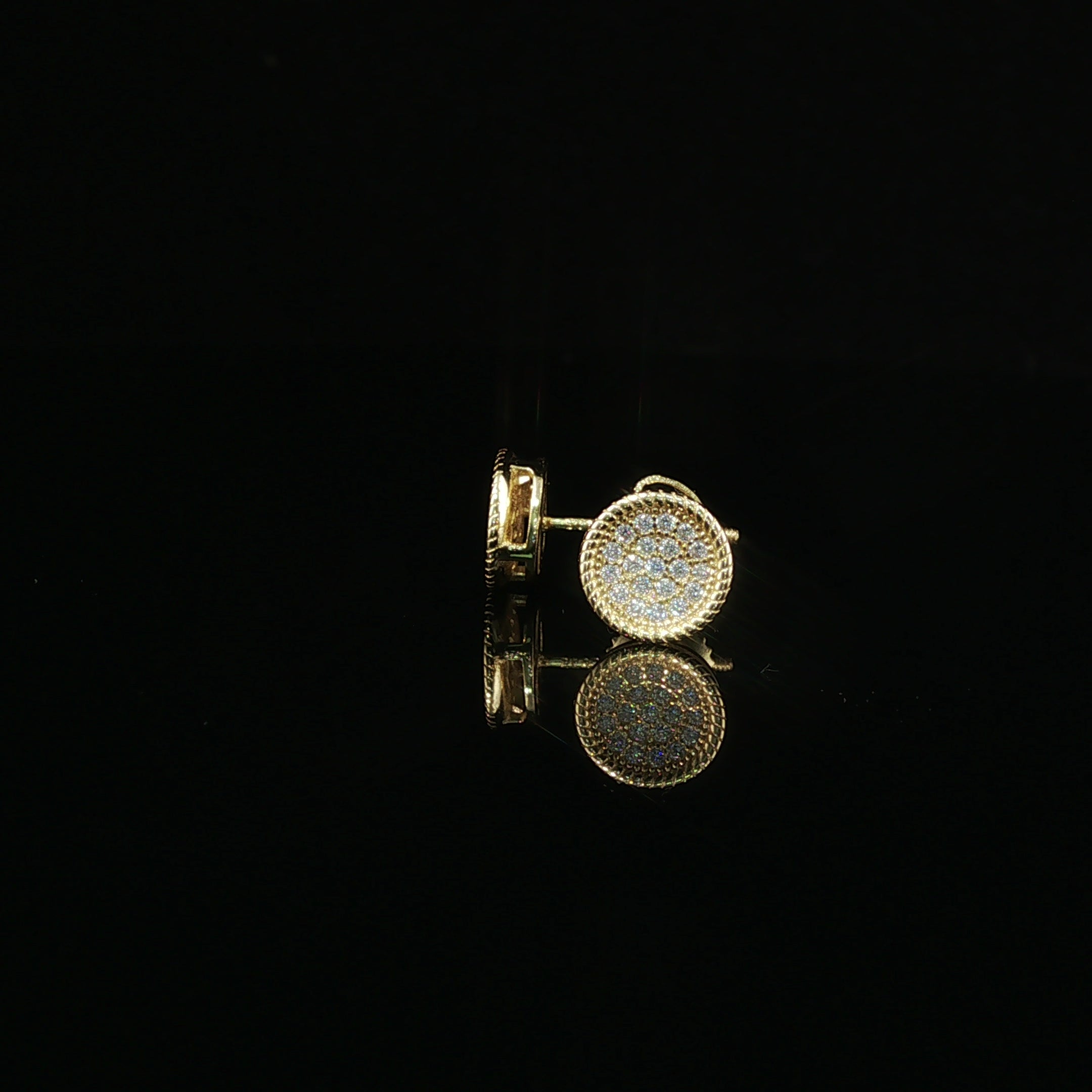 Iced Out Micro Pave Round Stud Earrings | 8mm | VVS
