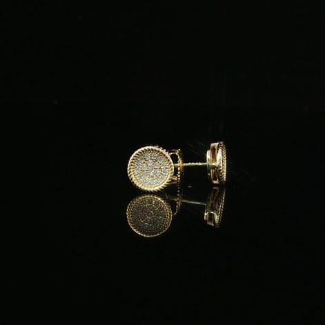 Iced Out Micro Pave Round Stud Earrings | 8mm | VVS