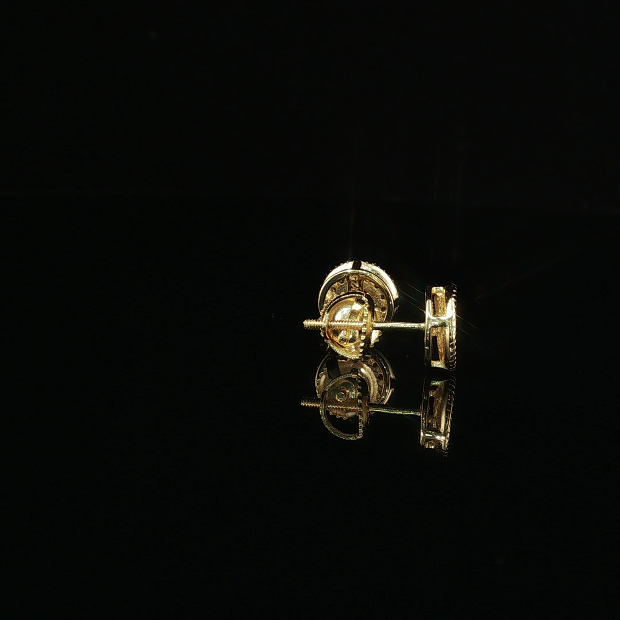 Iced Out Micro Pave Round Stud Earrings | 8mm | VVS