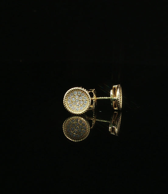 Iced Out Micro Pave Round Stud Earrings | 8mm | VVS