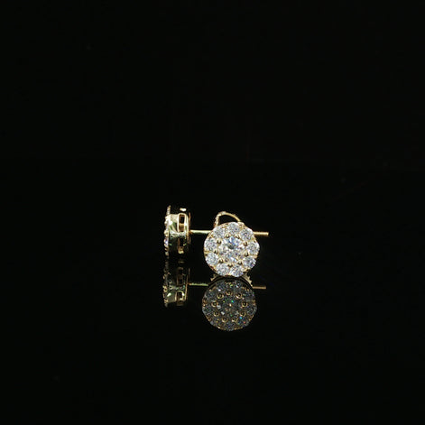 Brilliant Diamond Cluster Stud Earrings | 8mm | VVS