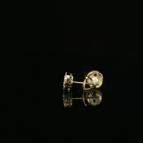 Brilliant Diamond Cluster Stud Earrings | 8mm | VVS