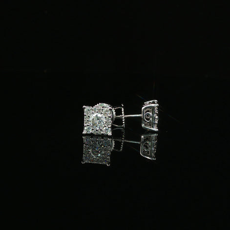 Iced Out Cushion Cut Studs Earrings | 0.86ct | 7mm | VVS