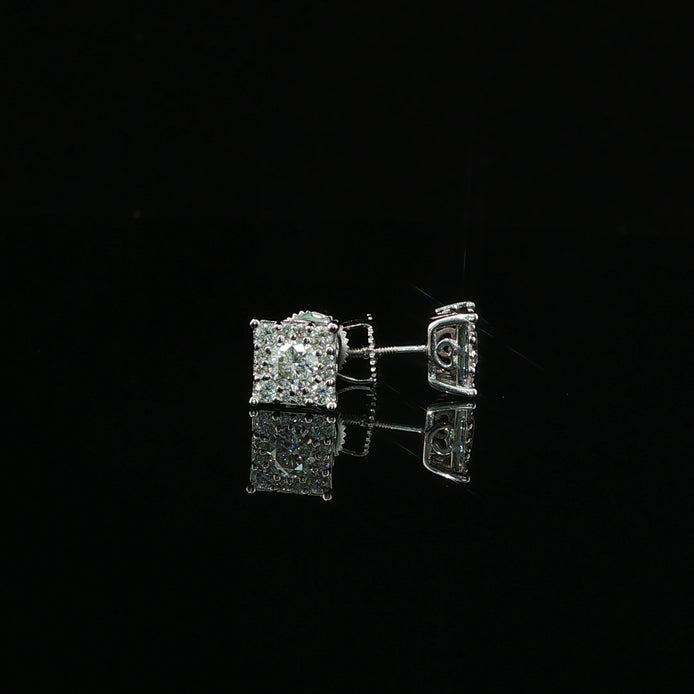 Iced Out Cushion Cut Studs Earrings | 0.86ct | 7mm | VVS