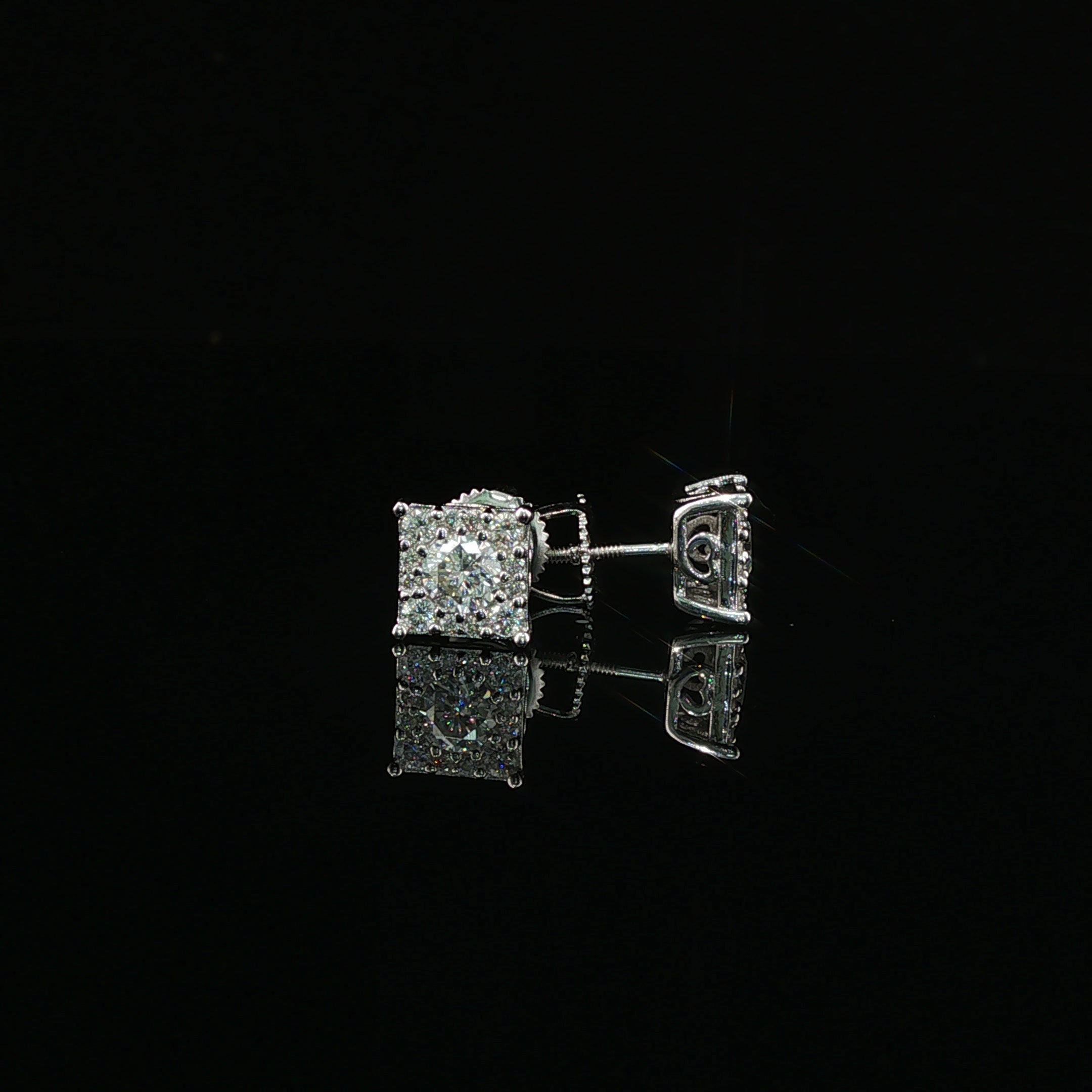 Iced Out Cushion Cut Studs Earrings | 0.86ct | 7mm | VVS