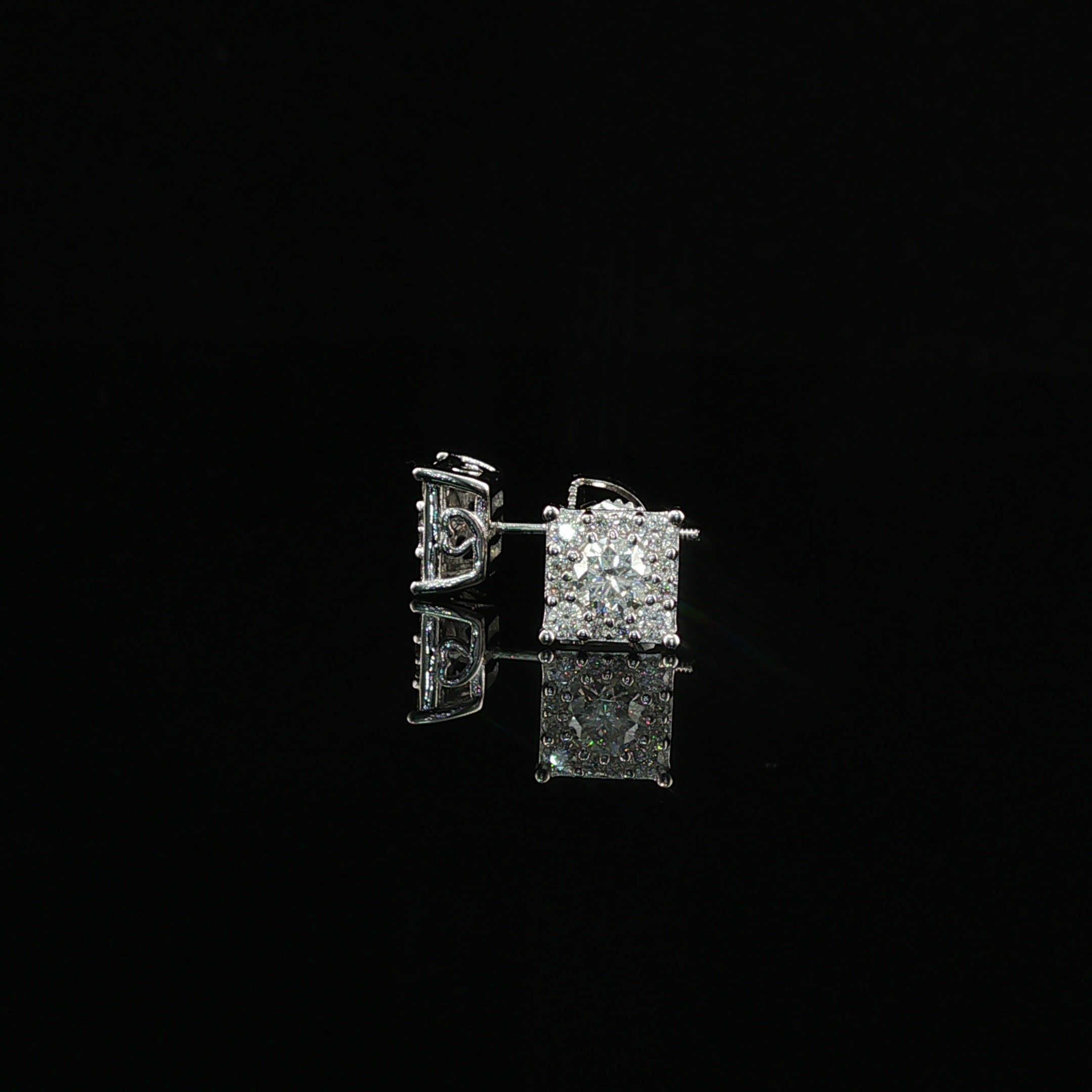 Iced Out Cushion Cut Studs Earrings | 0.86ct | 7mm | VVS